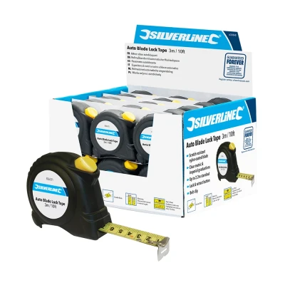 Afbeelding van Silverline Rolmaten met automatische vergrendeling krasbestendig 3 meter x 16 mm 30 stuks