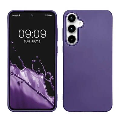 Afbeelding van kwmobile telefoonhoesje geschikt voor Samsung Galaxy A55 5G Hoesje smartphone Back cover in metallic blauwpaars