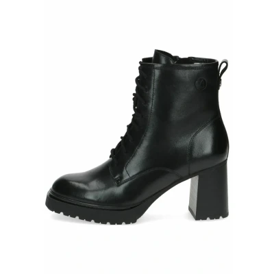 Afbeelding van Caprice Dames 9 26107 41 veterlaarzen met hak voor dames, zwart.