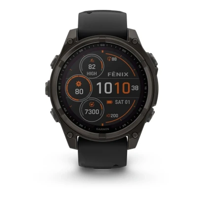 Afbeelding van Garmin heren Fenix 8 smartwatch 47 mm in de kleur Zwart