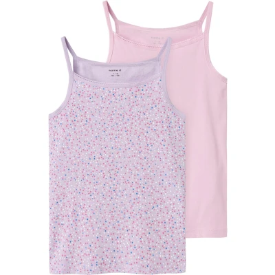 Afbeelding van Name it Nkfstrap DOT 2 PACK Hemd voor kinderen, Maat: 134/140, Pastel lilac