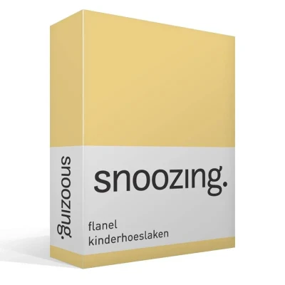 Afbeelding van Snoozing Flanel Kinderhoeslaken Ledikant 60x120 cm Geel