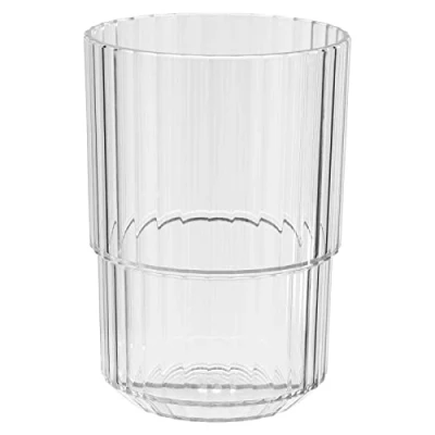 Afbeelding van APS Linea 0,4 liter hoogwaardige Tritan kunststof beker BPA vrij stapelbaar onbreekbaar herbruikbaar en vaatwasmachinebestendig 400 ml transparant
