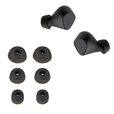 Afbeelding van kwmobile 6x cover voor in ear oortjes geschikt Jabra Elite 3 Vervangende oordopjes van siliconen zwart maten