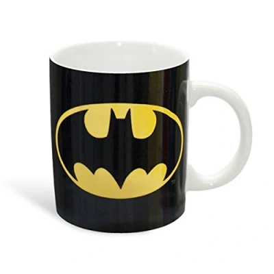 Image de Kaffeebecher batman logo dc comics schwarz tasse lizenziertes originaldesign logoshirt