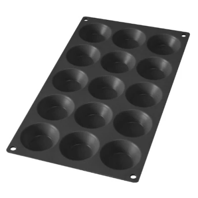 Afbeelding van Lékué Bakvorm Uit Silicone Voor 15 Mini Taartjes Zwart Ø 5cm