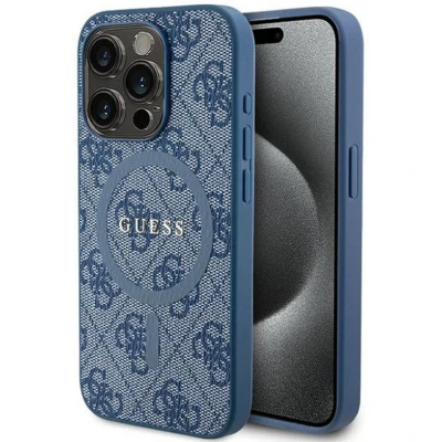 Afbeelding van Guess 4G Back Case (MagSafe Compatible) Geschikt voor Apple iPhone 14 Pro Max (6.7&quot;) Blauw