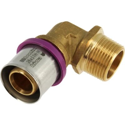 Afbeelding van Bonfix Perskoppeling 1x Alu pers Buitendraad Kniekoppeling 1&quot; x 26mm