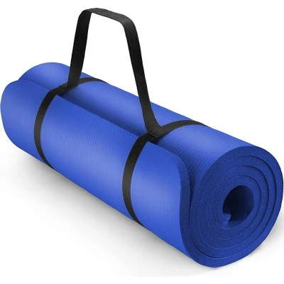 Afbeelding van Yoga mat donkerblauw 1 cm dik