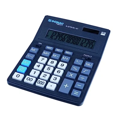 Afbeelding van Donau TECH Office K DT5161 01/bureaurekenmachine met 16 cijferige weergave, 201 x 155 35 mm, zwart