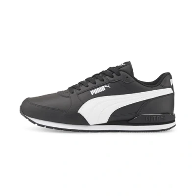Afbeelding van puma ST Runner V3 Unisex Sneakers laag blackpuma white, Maat: 37.5, black white Leer en imitatieleer