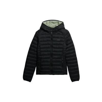 Afbeelding van Superdry Hooded FUJI LITE Padded Winterjas, Dames, Maat: 42, Black