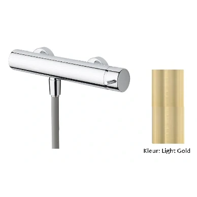 Afbeelding van Waterevolution Flow douchemengkraan met douchegarnituur PVD Light Gold T140WGE