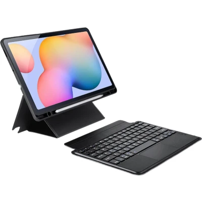 Afbeelding van Dux Ducis Samsung Galaxy Tab S6 Lite Hoes Bluetooth Toetsenbord Zwart