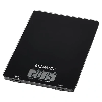 Image de Balance de cuisine numérique 5 kg par pas 1 g fonction tare Bomann KW 1515 CB Noir