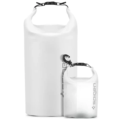 Afbeelding van Spigen Aqua Shield Waterdichte Tas Set [20L+2L] Dry Bag Rugzak Pouch voor Strand Zwemmen Camping Varen Kajakken Snow White
