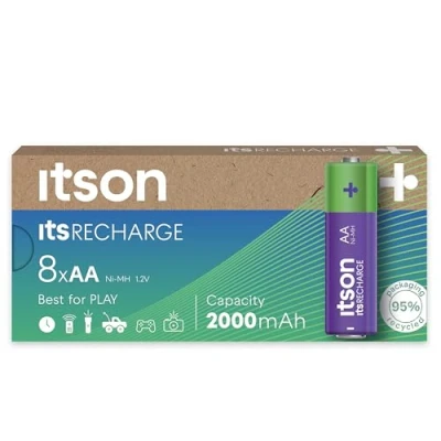 Afbeelding van itson itsRECHARGE Oplaadbare AA batterij (penlite) NiMH 1.2 V 8 stuk(s)