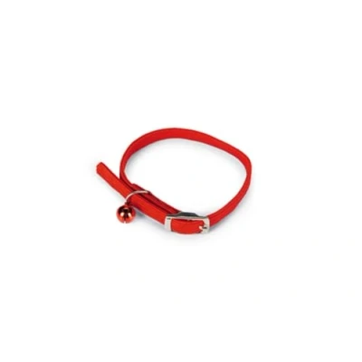 Afbeelding van BZ Kattenhalsband met belletje rood 10 x 30 cm