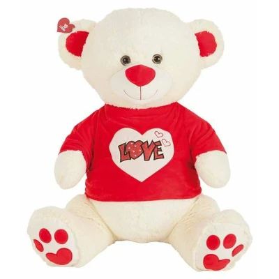Afbeelding van Knuffelbeer Love Purpurine Shirt Beige 90 cm