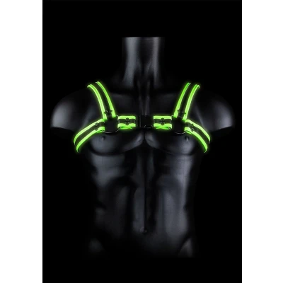 Afbeelding van Buckle Harness Glow in the Dark Neon Green/Black L/XL