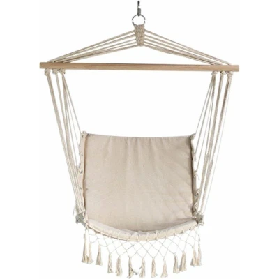 Afbeelding van Hangmatstoel Macrame, hoogte 120 cm, breedte 50 lengte 52 cm