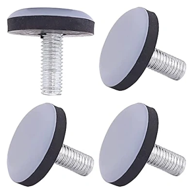 Afbeelding van cyclingcolors 4 x verstelbare Teflon voet cilinderschroef drukaanslag PTFE (M8)