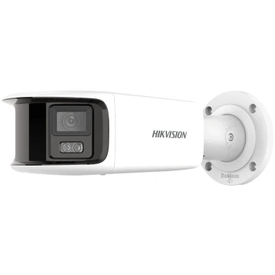 Afbeelding van Hikvision Digital Technology DS 2CD2T87G2P LSU/SL(4MM)(C) bewakingscamera Rond IP beveiligingscamera Buiten 5120 x 1440 Pixels Muur