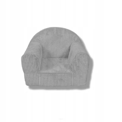 Afbeelding van FORTSLINE mini stoel voor kinderen vanaf 1 jaar, 40 x 33 39 cm, kinderstoel, corduroy, Oeko Tex gecertificeerd, vele kleuren, lichtgrijs