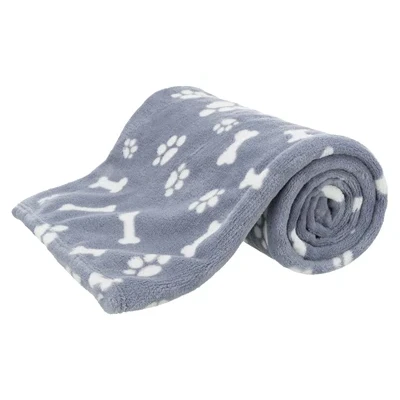 Afbeelding van Trixie Hondendeken Kenny Fleece Bot / Pootjes Blauw 150X100 CM (398712)