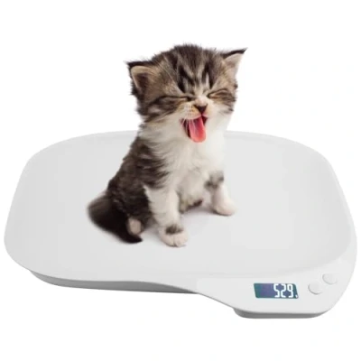 Afbeelding van GBKDQQ Hondenweegschaal voor kleine dieren, 15 kg (± 1 g) met 4 weegmodi (kg/oz/lb/ml), kittens, puppy&#039;s, hamsters, vogels, konijnen
