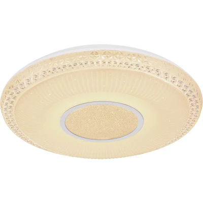 Afbeelding van Globo plafonniere Klemens wit metaal 50 cm ingebouwde LED module 48411 40RGB