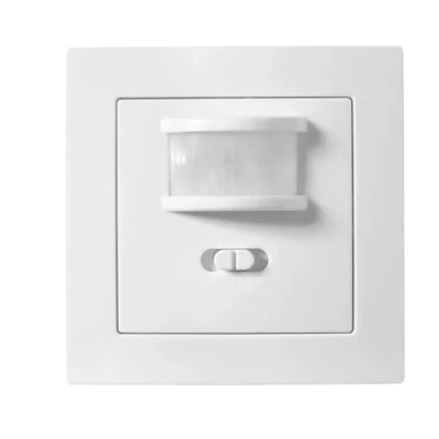 Afbeelding van McPower Flair Infrarood bewegingsmelder, inbouw, 160 graden, 750 W, led compatibel, schemeringssensor, instelbare schakeltijd, IP20, voor binnen, wit