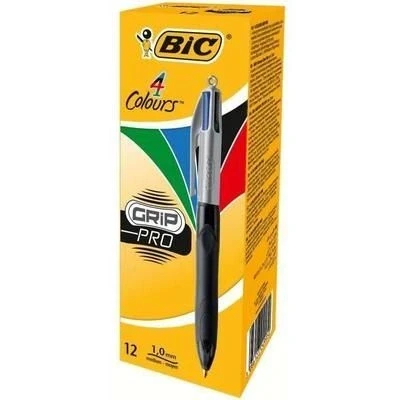 Image de BIC Boite stylos bille 4 Couleurs Grip x 12 Encre assortie