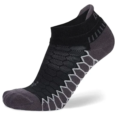 Afbeelding van Balega Silver Compression Fit Performance onzichtbare hardloopsokken voor dames en heren (1 paar), zwart, maat M