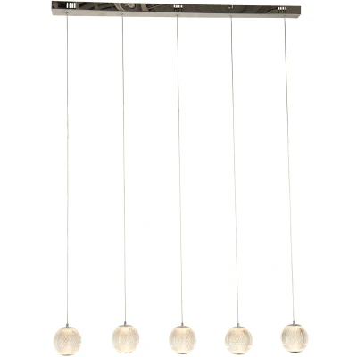 Afbeelding van Searchlight Allure Hanglamp 100 X 150 Cm 21W Dimbare LED Incl. Chroom En Transparant