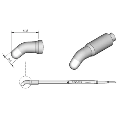 Afbeelding van JBC Tools C245407 soldeerpunt Beitelvorm, recht Grootte 1.0 mm Lengte soldeerpunt: 10 Inhoud: 1 stuk(s)