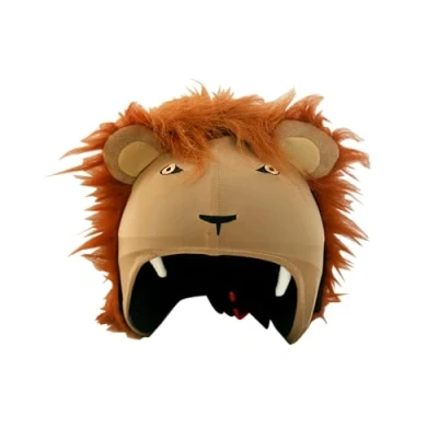 Image de Housse de casque fantaisie Coolcasc Cclio Lion marron Taille unique