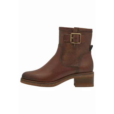Afbeelding van Marco Tozzi 2 25062 43 enkellaarzen met ritssluiting voor dames, Cognac.