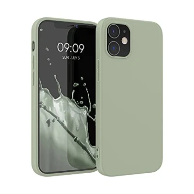 Afbeelding van kwmobile telefoonhoesje geschikt voor Apple iPhone 12 / Pro Hoesje smartphone Back cover in grijsgroen
