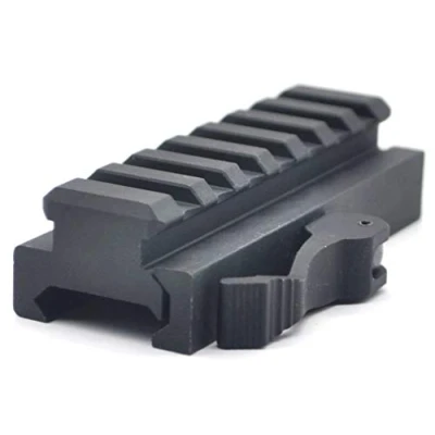 Afbeelding van TRIROCK Quick Detach Tactical 7 sleuven Picatinny Riser Scope Lever Mount Base Adapter Past 20 mm Rails Zwart