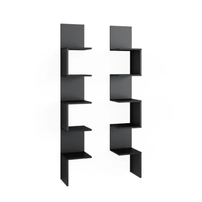 Afbeelding van Vicco Paolo Hoekplank 28 x 175.4 cm Set van 2 Zwart