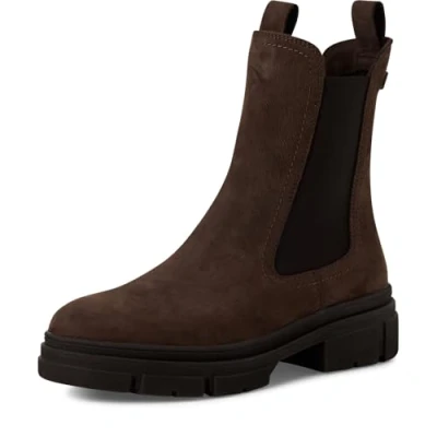 Afbeelding van Tamaris Lage laarzen, Dames, Maat: 38, Mocca nubuc Schoenen