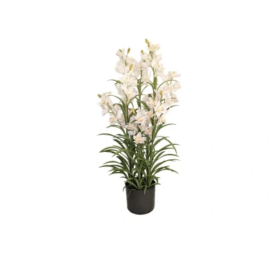 Afbeelding van Cymbidium kunstplant 125 cm, wit Buitengewoon de Boet