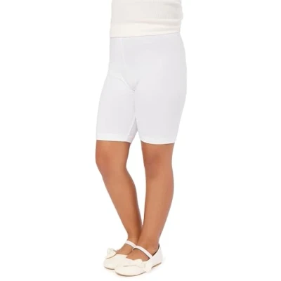 Afbeelding van Merry Style MS MS10 132 LE Meisjes Leggings Sport Vrijetijdsbroek Kort Viscose Sporbroek Yogabroek Wit 140