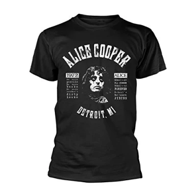 Afbeelding van Alice Cooper School&#039;s Out Lyrics Heren T shirt S Zwart