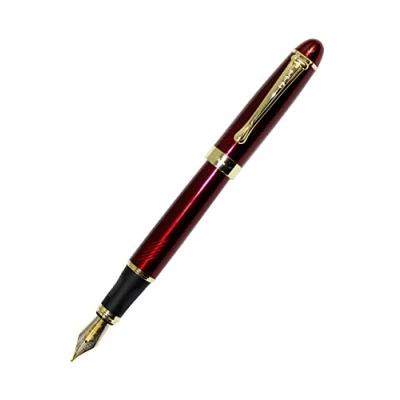 Afbeelding van Gullor Jinhao x450 vulpen donkerrood twist en goud