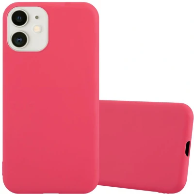 Afbeelding van Cadorabo Hoesje geschikt voor Apple iPhone 12 MINI in CANDY ROOD Beschermhoes gemaakt van flexibel TPU silicone Case Cover