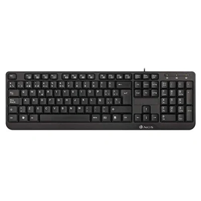 Image de NGS FunkyV3: clavier standard avec connexion USB et 12 touches multimédia. “Plug &amp; Play. Couleur noire DISPOSITION: ESPAGNOL QWERTY...