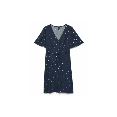 Afbeelding van Vero Moda Vmalba Short Dress Blousejurk, Dames, Maat: Medium, Navy blazer