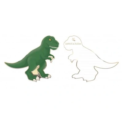 Image de Set de 8 invitations Dino